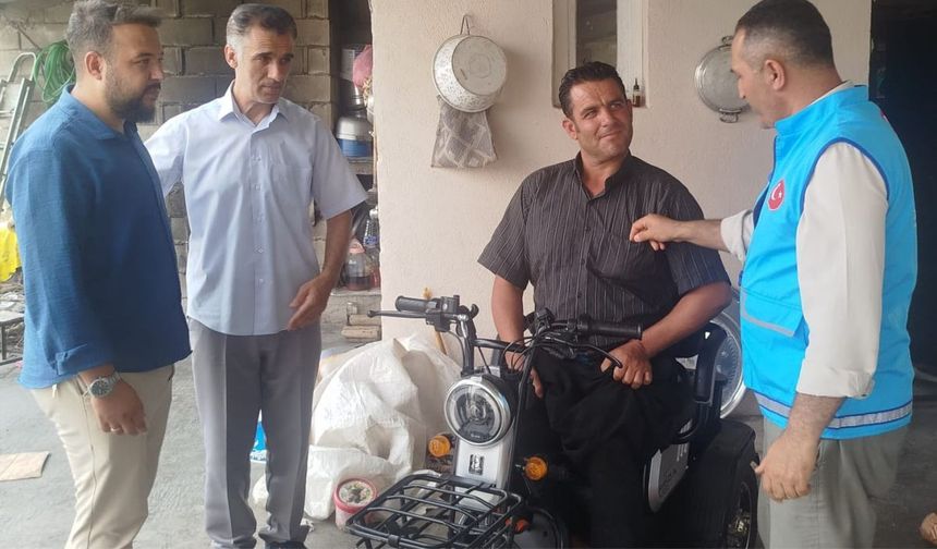 Besni’de Müftülük Engelli Bireylere Akülü Araba Desteği