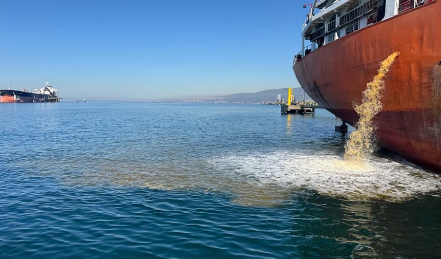 İzmit Körfezi'ni kirleten gemiye yasal işlem