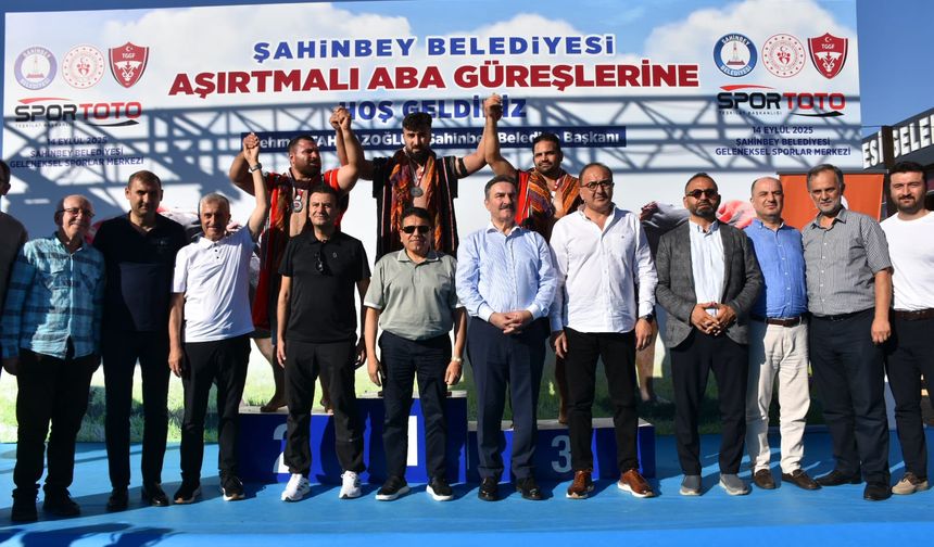 Gaziantep’te Aşırtmalı Aba Güreşi Şampiyonası tamamlandı