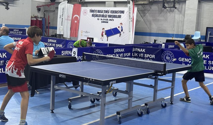 Şırnak'ta Masa Tenisi Küçükler Bölge Şampiyonası sona erdi