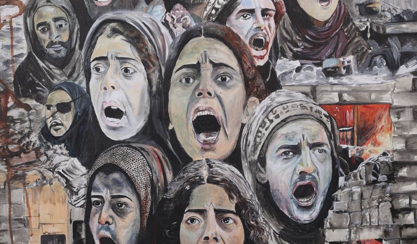 Esengül öğretmen, resimleriyle mağdur kadınların sesi oluyor