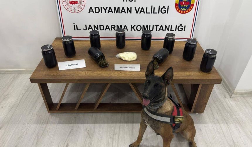 Kahta'daki operasyonda 6 kilo esrar ele geçirildi