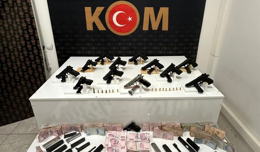 Mardin'de 12 ruhsatsız tabanca ele geçirildi