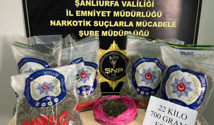Şanlıurfa'da Madde operasyonunda 2 şüpheli yakalandı