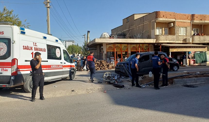 Kazada motosikletin sürücüsü ağır yaralandı