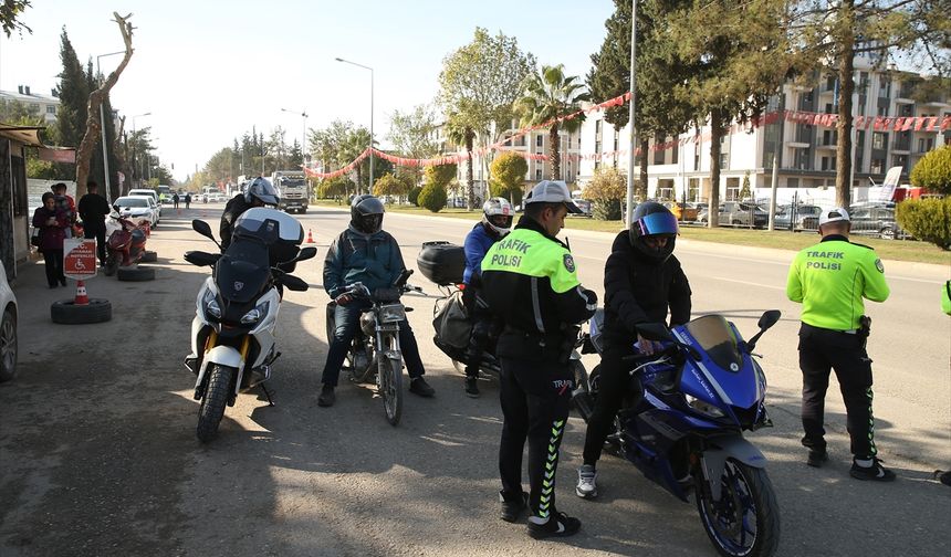 Adıyaman'da motosiklet sürücüleri denetlendi