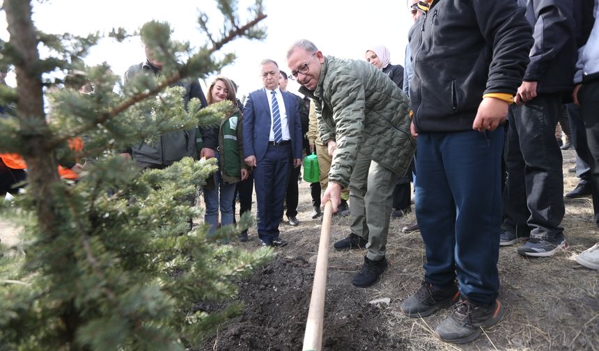Erzurum ve çevre illerde fidanlar toprakla buluşturuldu
