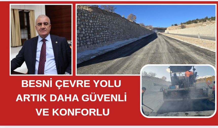 Besni Çevre Yolu’nda Sıcak Asfalt Çalışması Başladı