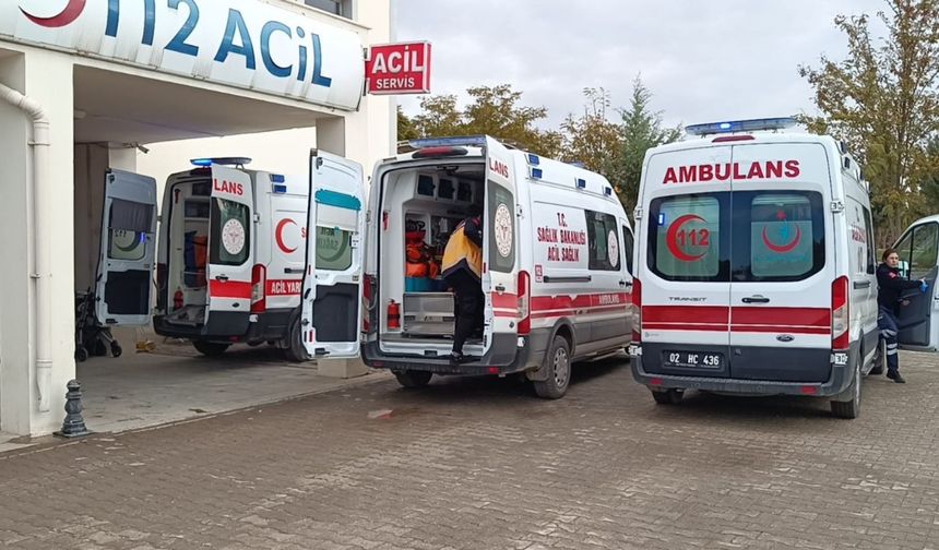 Besni'de Kontrolden Çıkan Araç Şarampole Devrildi