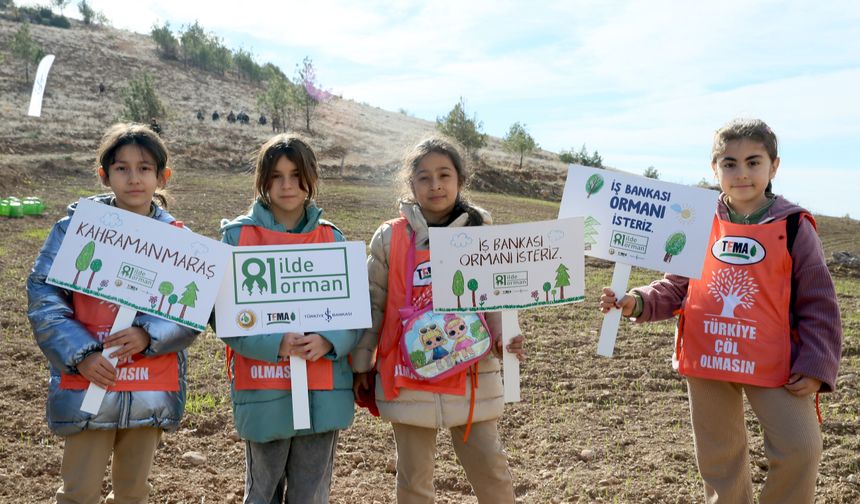 Kahramanmaraş'ta 30 bin fidan toprakla buluştu