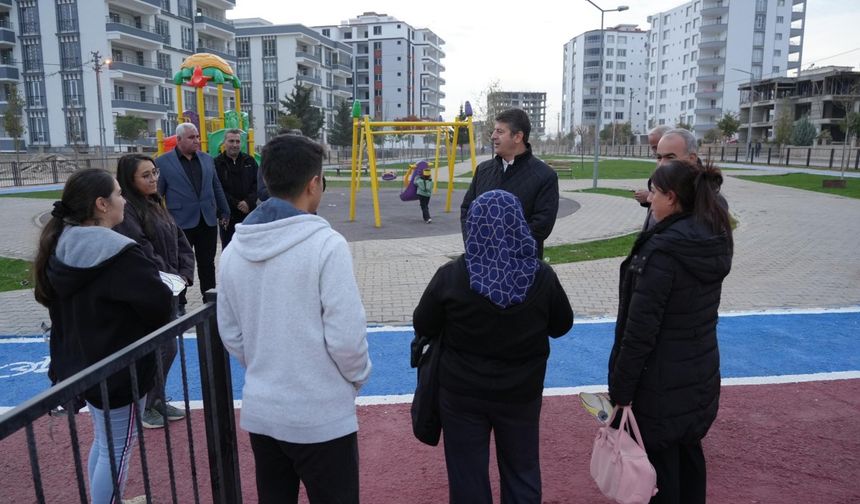 Tutdere, Yunus Emre Mahallesi'ndeki çalışmaları inceledi