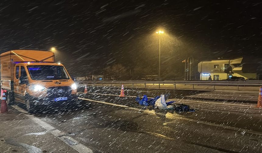 Edirne'de kar yağışı başladı, hava sıcaklığı -1