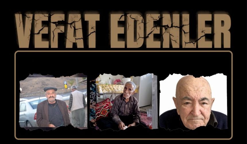 Besni'de Bugün vefat Edenler 04.01.2026