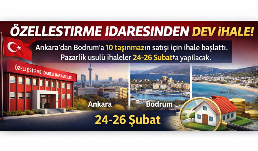 Hazine'den 10 Taşınmaz İçin Özelleştirme İhalesi
