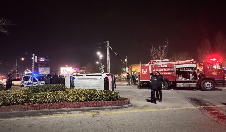 Gaziantep'te meydana gelen kazada 3 kişi yaralandı