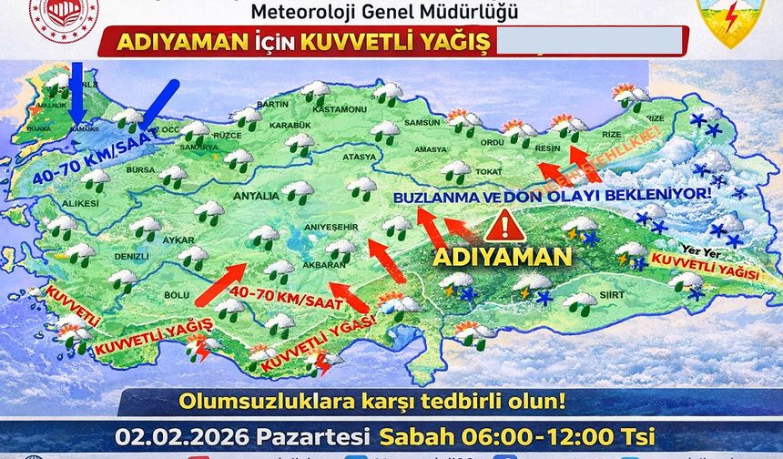 Meteoroloji’den Kuvvetli Yağış, ve Rüzgar Uyarısı