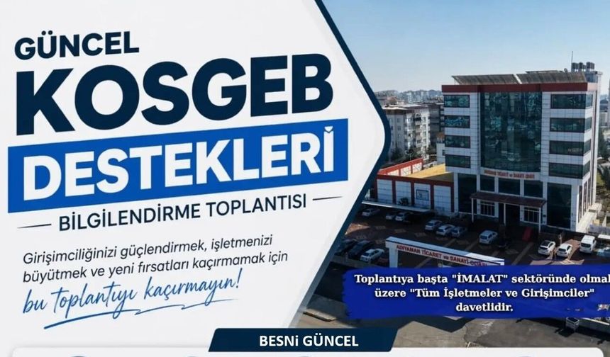 ATSO’da Bugün Destekler Anlatılacak