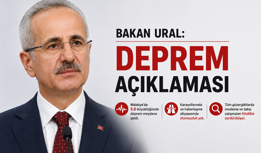 Bakan Ural’dan Malatya’ya Geçmiş Olsun