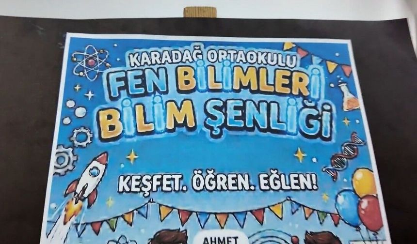Karadağ Ortaokulu’nda Bilim Şenliği Düzenlendi