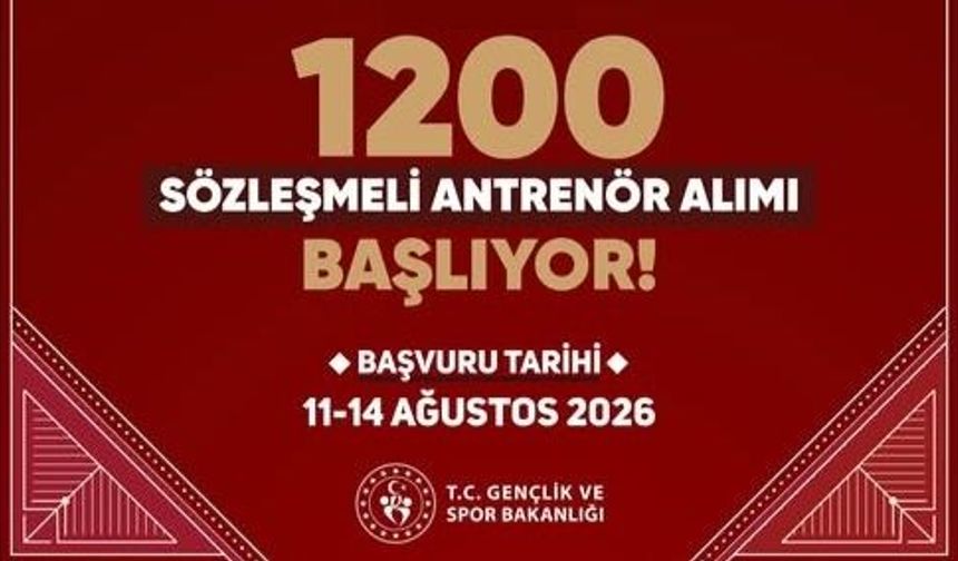 Gençlik ve Spor Bakanlığı 1.200 Antrenör İstihdam Edecek