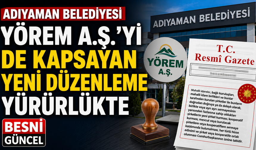 Belediyelerin Şirket Kurma Yetkisine Yeni Düzenleme