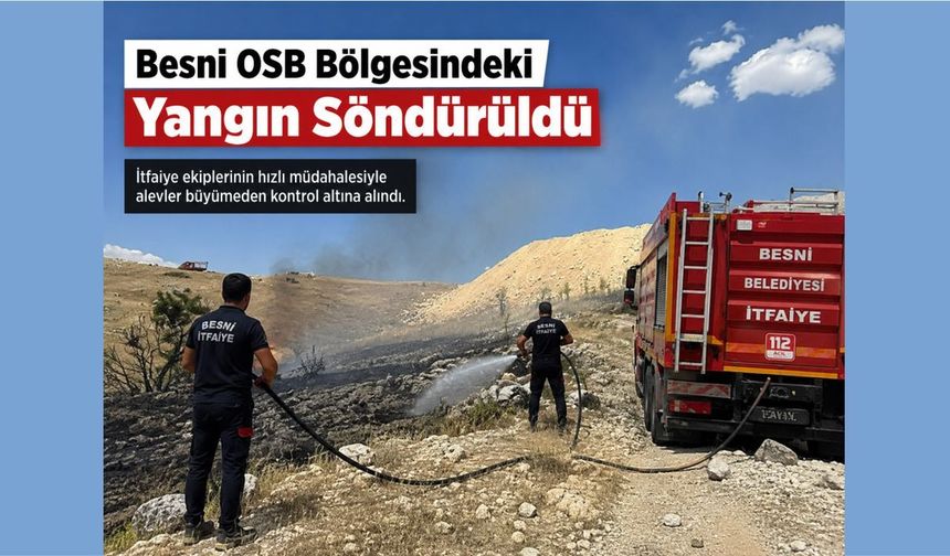 OSB Yakınındaki Yangına Hızlı Müdahale