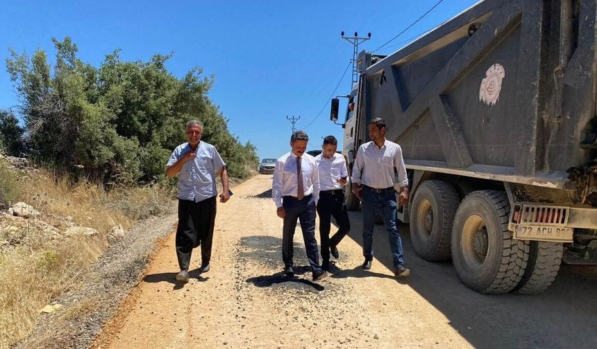 Kaymakam Aslan Uzunkuyu Yolunu İnceledi