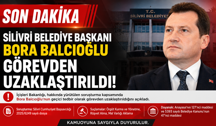 Silivri Belediye Başkanı Bakanlıkça Görevden Uzaklaştırıldı