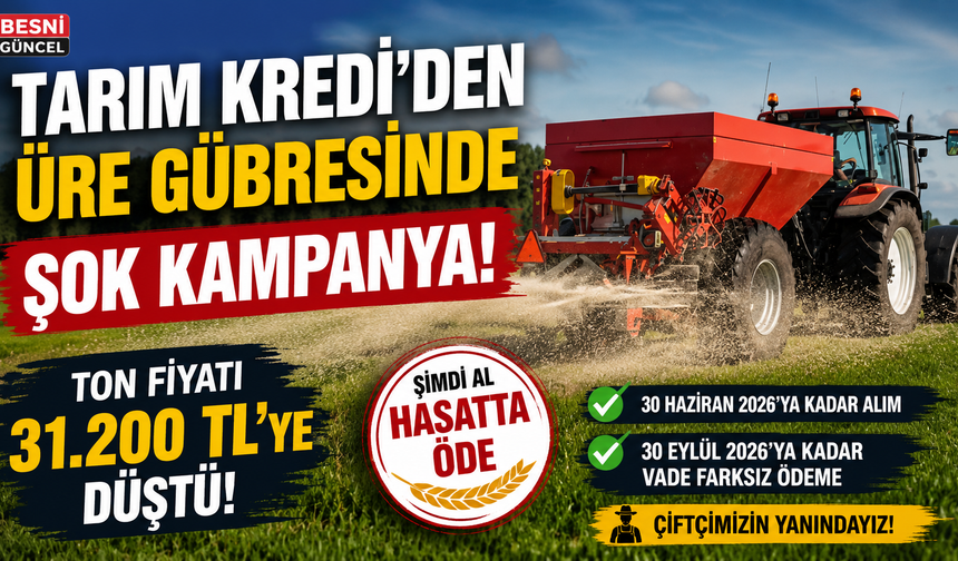 Üre Gübresinin Tonu 31 Bin 200 TL’ye Düştü