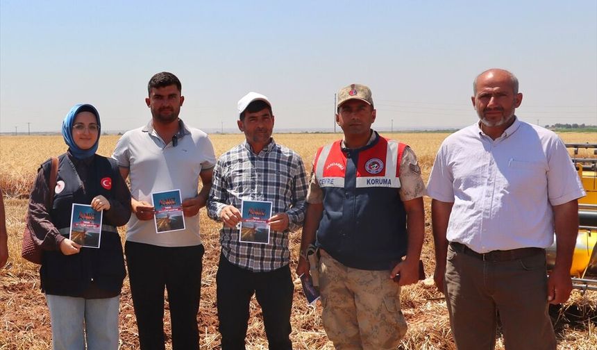 Elbeyli'de anız yangınlarına karşı havadan ve karadan sıkı denetim
