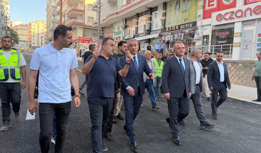Mardin Valisi Akkoyun, yol yapım çalışmalarını inceledi