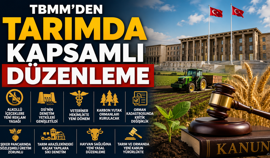 TBMM'den Tarım ve Ormanda Kapsamlı Düzenleme