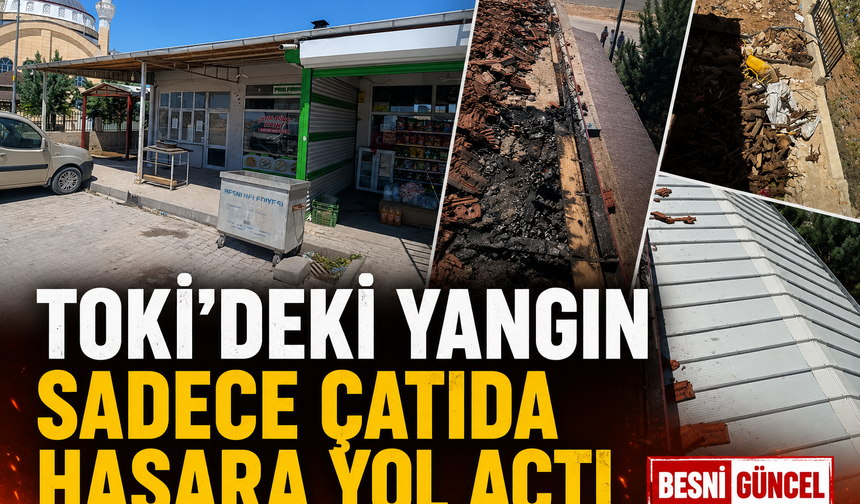 Besni TOKİ'deki İş Yerleri Yangını Başarılı Müdahaleyle Kontrol