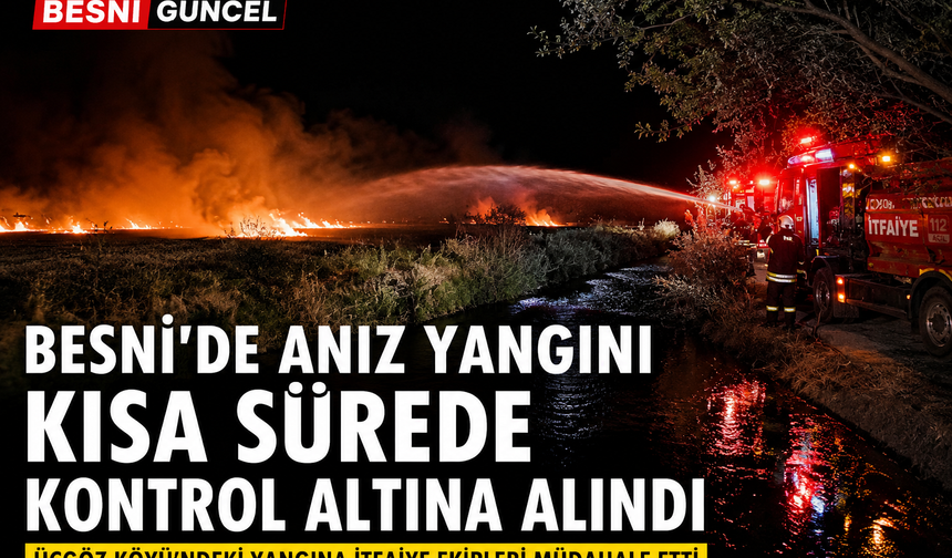 Üçgöz Köyü'ndeki Yangına İtfaiye Ekipleri Müdahale Etti