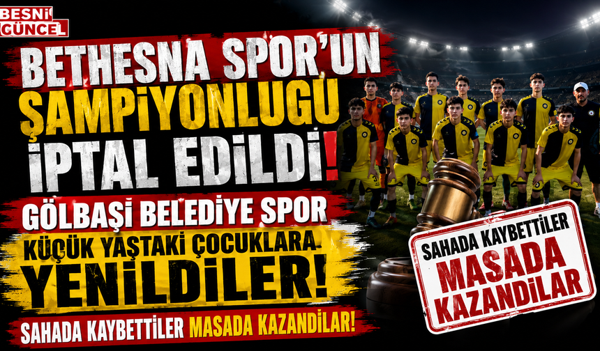 Bethesnaspor'un Şampiyonluğu İptal Edildi!