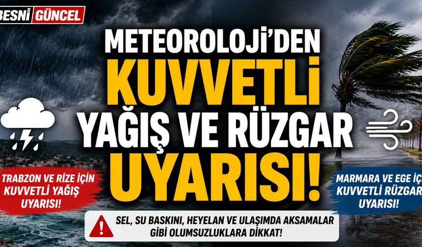 Meteoroloji'den Peş Peşe Hava Durumu Uyarıları