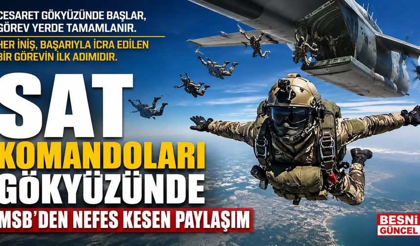 SAT Komandoları Gökyüzünden Göreve Hazırlanıyor