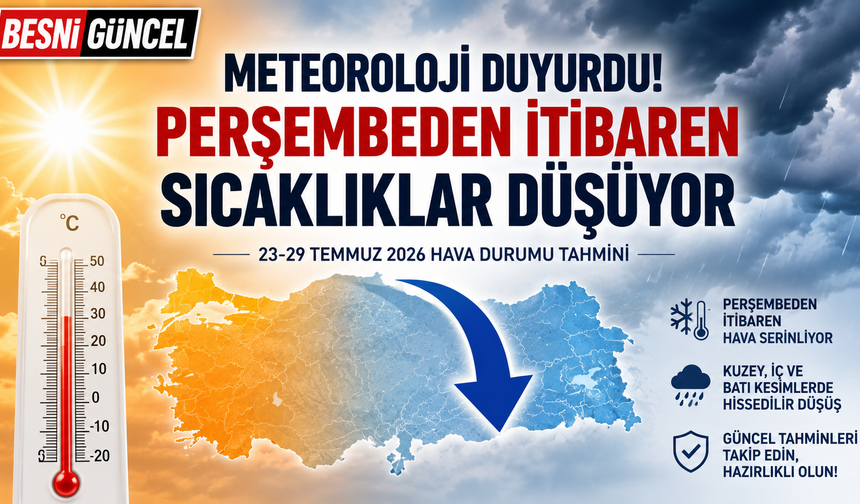 Meteoroloji: Perşembeden İtibaren Sıcaklıklar Hissedilir Derecede Düşecek