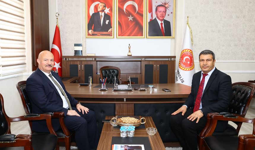 Vali Abdullah Küçük, İl Genel Meclisi Başkanı Mehmet Kılınç'ı Ziyaret Etti