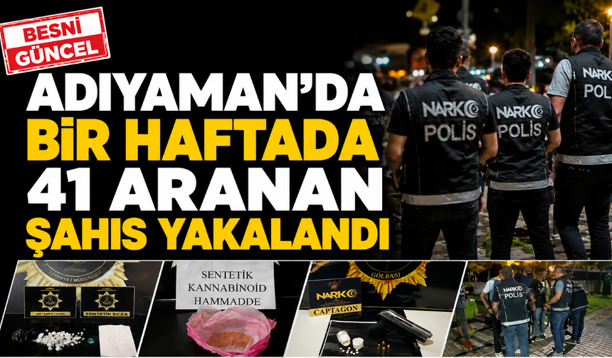 Adıyaman’da Asayiş ve Narkotik Denetimleri Sürüyor