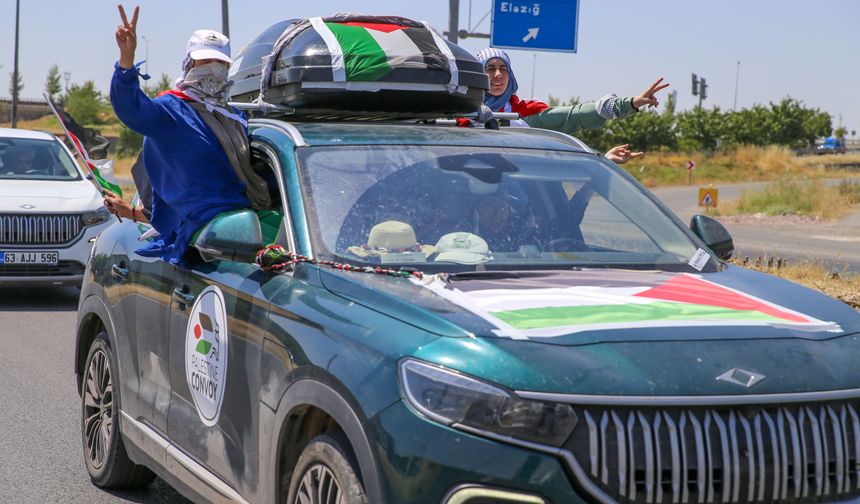 Bosna'dan Gelen Filistin Konvoyu Diyarbakır'da Coşkuyla Karşılandı