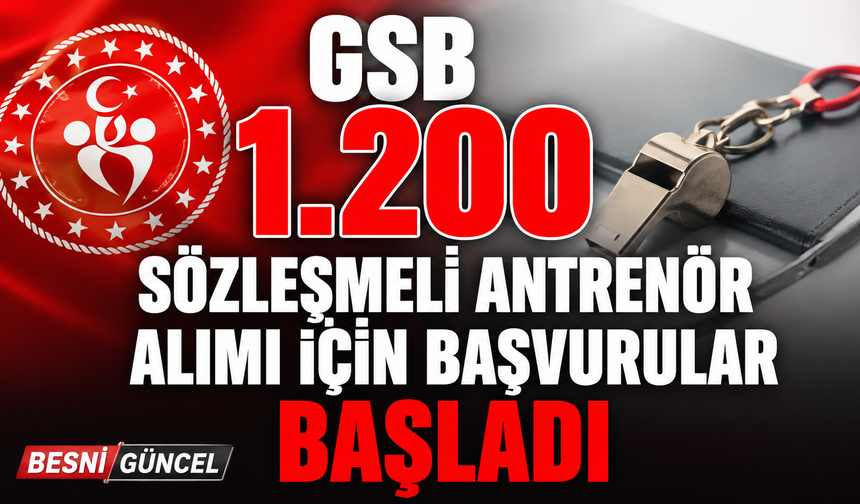 Gençlik ve Spor Bakanlığı 1.200 Antrenör Alacak