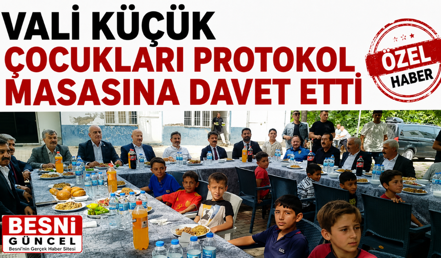 Vali Küçük Çocukları Protokol Masasına Davet Etti