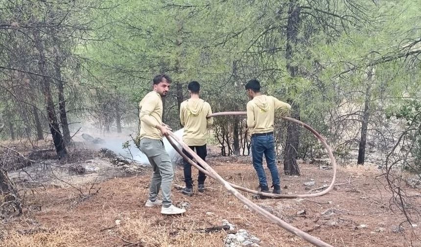 Kilis'te Yıldırım Düşmesiyle Çıkan Yangın Söndürüldü