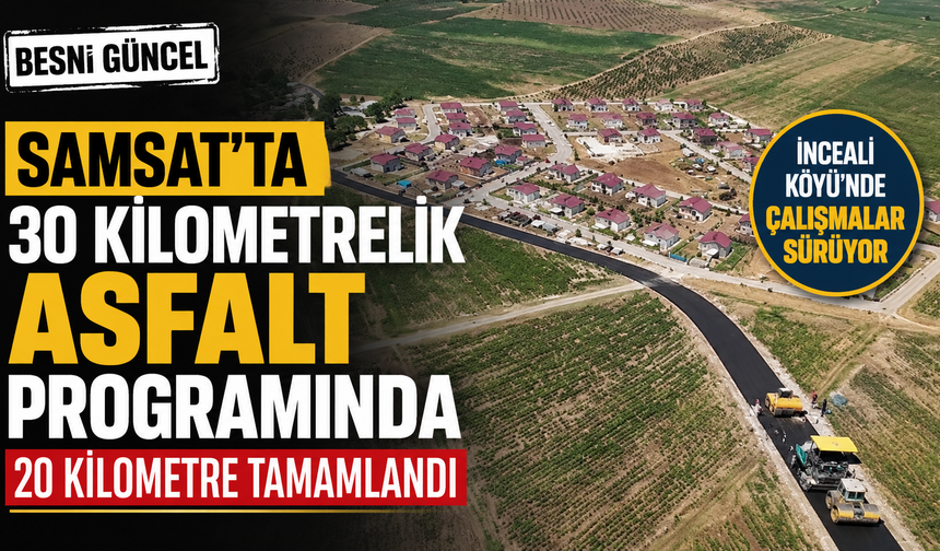 İnceali Köyü’nde Sıcak Asfalt Çalışmaları Sürüyor
