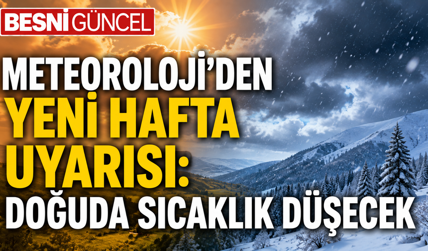 Meteoroloji’den yeni hafta uyarısı: Doğuda sıcaklık düşecek