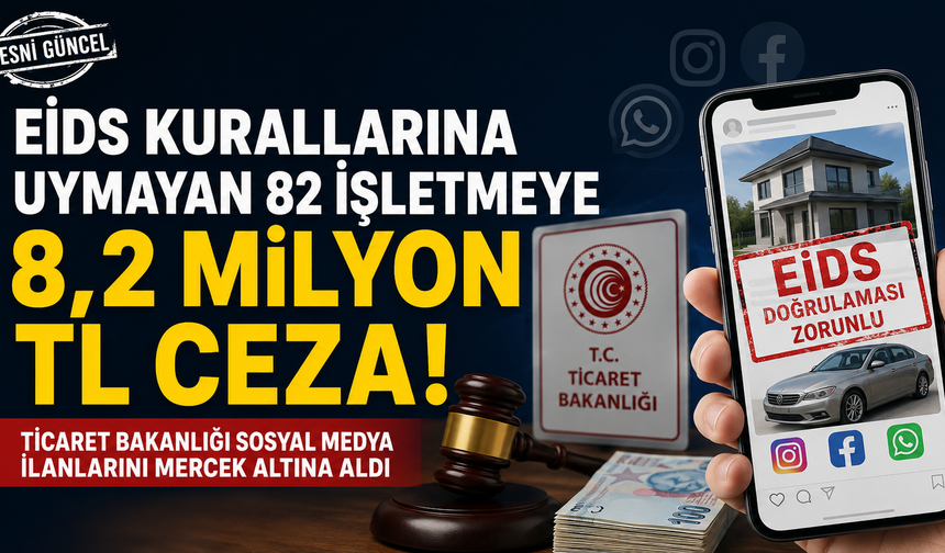 EİDS kurallarına uymayan 82 işletmeye 8,2 milyon TL ceza