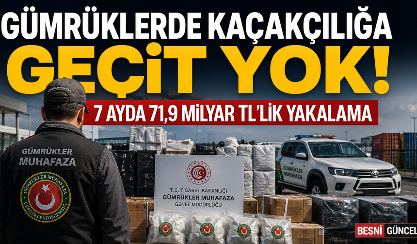 Gümrük Muhafaza Ekiplerinden 7 Ayda Rekor Yakalama