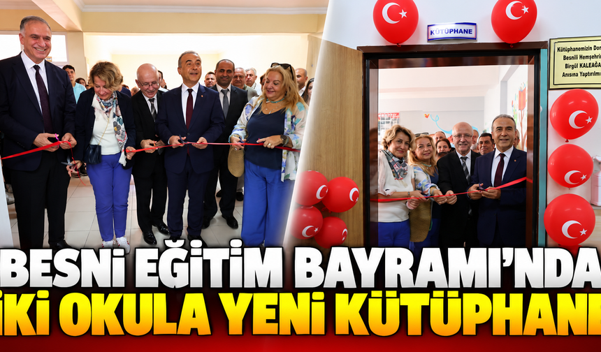 Besni’de öğrencilerin eğitimine iki yeni kütüphane katkısı