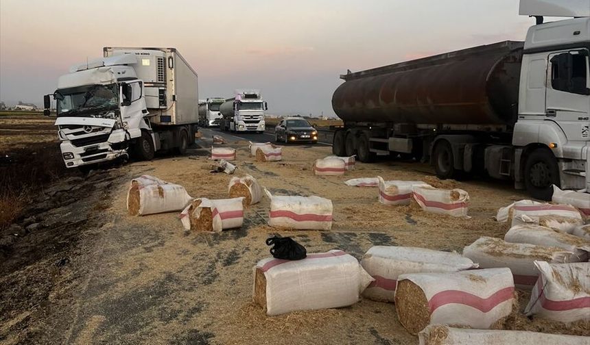 Kızıltepe'de Saman Yüklü Kamyonet Devrildi: Sürücü Yaralandı